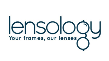 Logo of lensology on a white background